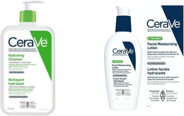 CeraVe Hydrating Face Wash, Nettoyant quotidien pour le visage